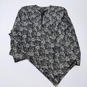Isabella Suits Womens Black White Floral Lace Skirt Suit Set Size 14 RN